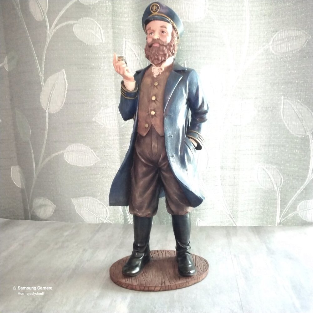 Vintage Nautical Maritime Sea Captain Statue Figurine Decor GUVC See All Pics